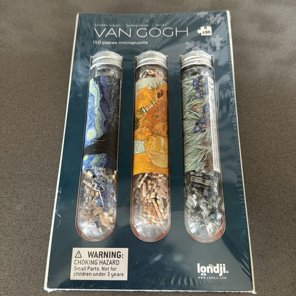 Van Gogh Jigsaw Puzzles Mini 3 Pk 150 Pieces Sunflowers Irises Starry Night NEW - Picture 12 of 12
